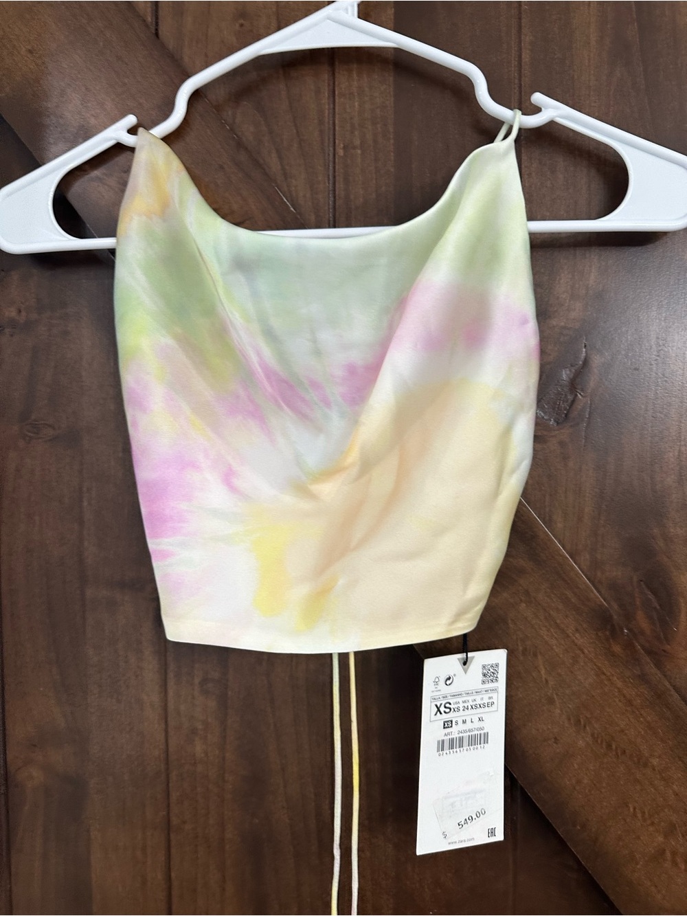 Zara Pastel Tie-Dye Cowl Neck Camisole